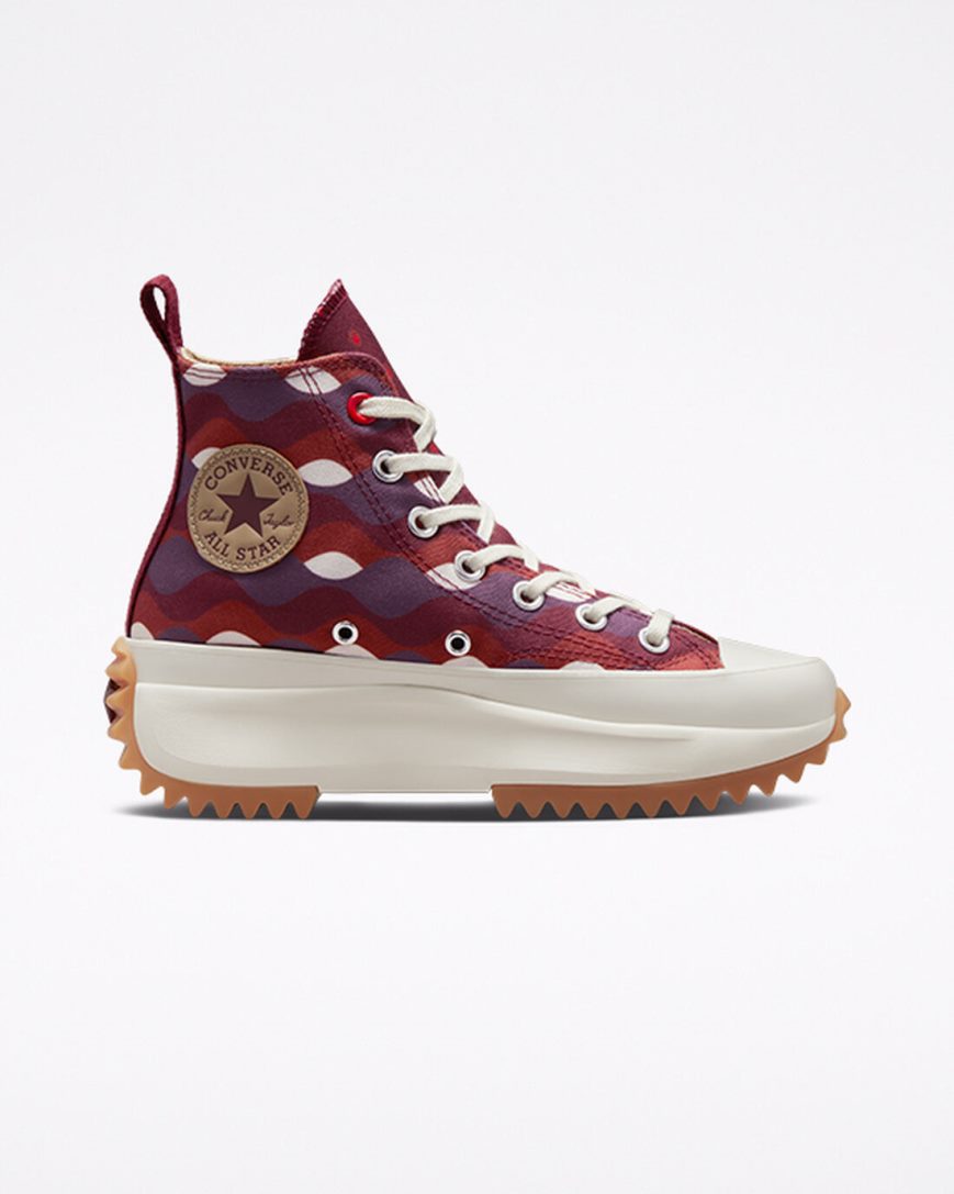 Men\'s Converse Run Star Hike Twisted Classics High Top Platform Shoes Dark Red / Khaki | AU 36194X